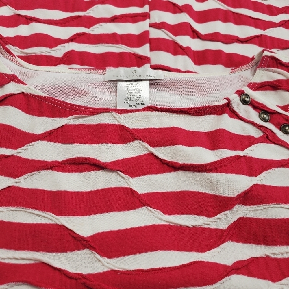 Papillion Blanc Size Medium Striped Dress - Picture 6 of 7